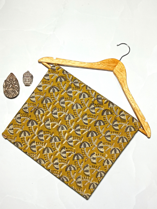 Bagru Small Butti Base Black And Off Black Butti Colour Hand Block Print Fabric