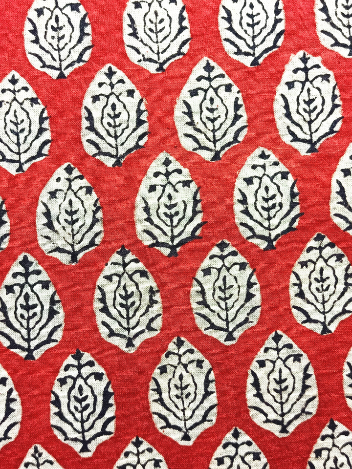 Bagru Chokdi Stripes Base Yellow With Chokdi Black Colour Hand Block Print Fabric