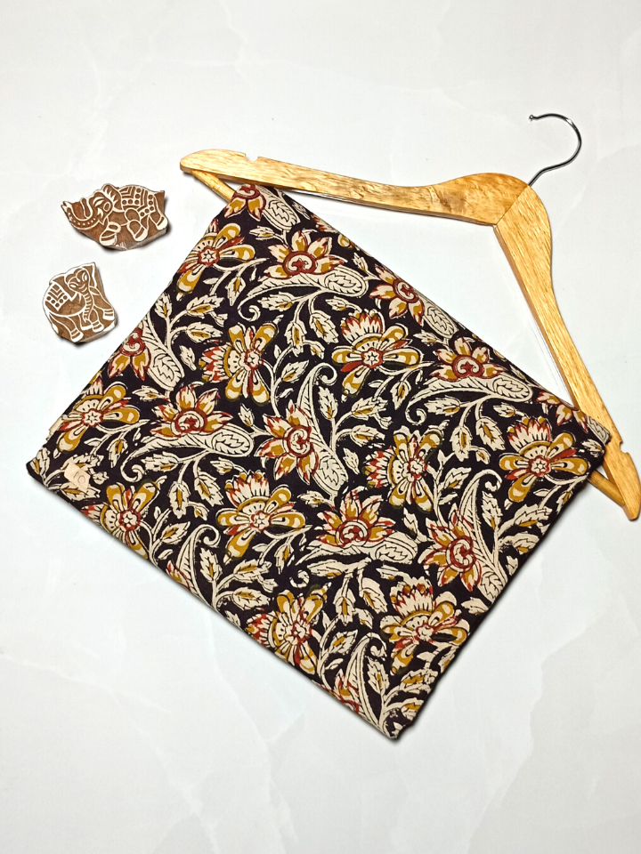 Bagru Kalamkari Floral Red And Orange Print