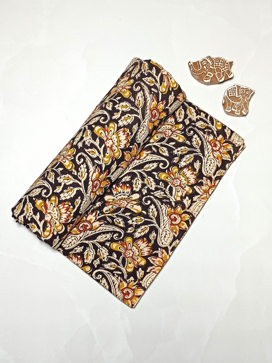 Bagru Kalamkari Floral Red And Orange Print