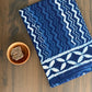 2 Kaam Lehriya Jaal Indigo Base With Off Mud Dabu Lehriya With Off White Chartune Boder Hand Block Print