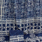 2 Kaam Kalamkari Kids Jaal Mud Dabu Base With Indigo Kids Jaal With 2 Kaam Bander Border Hand Block Print