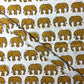 Bagru Block Yellow Color Elephant Motif Hand Block Print