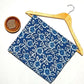 Kalamkari Rose Flower 2 Kaam Jaal Mud Dabu Motif Indigo Hand Block Dabu Print Fabric