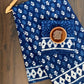 Choti Butti 3 Kaam Indigo Base With Off White Mud Dabu Butti With Single Katli Border Hand Block Print