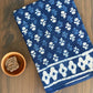 Choti Butti 3 Kaam Indigo Base With Off White Mud Dabu Butti With Single Katli Border Hand Block Print