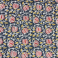 Bagru Kalamkari Red Lotus With Grey Jaal Print