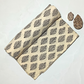 Bagru Geometric Leave With Cover Flower  Base Red Off Grey Leave And Flower Colour Hand Block Print Fabric