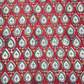 Bagru Kalamkari Red And Grey Small Butti Print