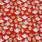 Bagru Kalamkari Yellow And White Motif With Red Base Print