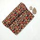Floral Rose Bagru Kalamkari Jaal Base Red With Rose Yellow And Grey Colour Hand Block Print Fabric