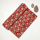 Kalamkari Umbrella Motif Yellow Base With Grey And Off White Colour Hand Block Bagru Print Fabric