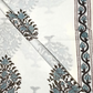 Mughal Teal Blue And Brown Floral Jaal Print