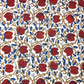 Bagru Kalamkari Red Lotus With Yellow Root Jaal Print