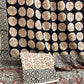 Bagru Polka 2 Kaam Star Base Black With Off Red Star With Tir Star Black Border Hand Block Print Sare
