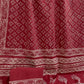 Sitara Mud Dabu Red Base With Off  White Color Hand Block Print Saree