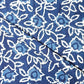 Kalamkari Rose Flower 2 Kaam Jaal Mud Dabu Motif Indigo Hand Block Dabu Print Fabric