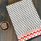 Bagru Print Small Butti Off Cream Base With Black Butti With Sun Dungar Border Red Colour Hand Block Print Saree