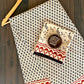 Bagru Print Small Butti Off Cream Base With Black Butti With Sun Dungar Border Red Colour Hand Block Print Saree