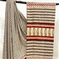 Bagru Print Small Butti Off Cream Base With Black Butti With Sun Dungar Border Red Colour Hand Block Print Saree