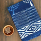 Small Butti Bander Mud Dabu Indigo Base Hand Block Print Cotton Mul Mul Saree