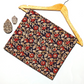 Floral Rose Bagru Kalamkari Jaal Base Red With Rose Yellow And Grey Colour Hand Block Print Fabric
