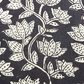 Bagru Kalamkari Black And Grey Flower Jaal Print
