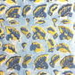 Ajrak Yellow And Indigo Vanaspati Leaves Print