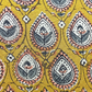 Bagru Kalamkari Grey And Yellow Small Butti Print