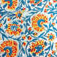Rapid Sky Blue And Yellow Floral Kalamkari Jaal Print