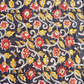 Bagru Kalamkari Red And Yellow Floral Jaal  Block Print