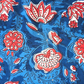 Jawtha Kalamkari Red And Indigo Floral Root Jaal Print