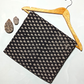 Bagru Hand Rose Small Butti Base Black With Off White Rose Hand Block Print Fabric