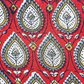 Bagru Kalamkari Red And Grey Small Butti Print