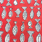 Bagru Small Fish Dark Red Print