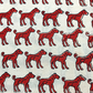 Bagru Red Color Dog Motif Hand Block Print
