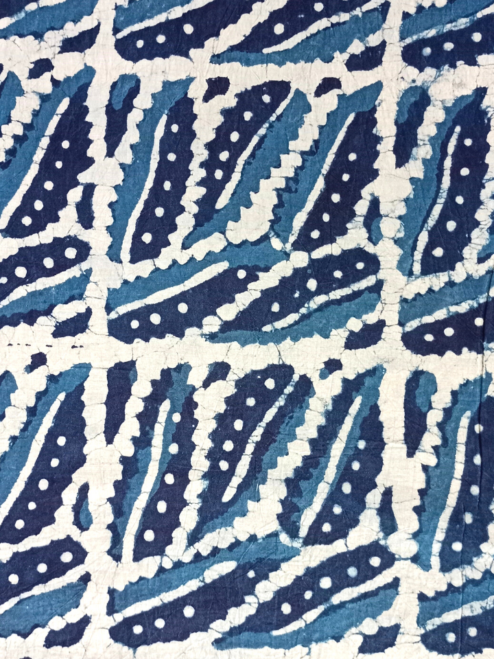 Dabu Indigo Geometric Block Print