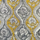 Bagru Kalamkari Yellow And Grey Floral Butti Jaal Print
