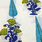 Mughal Sky Blue Floral Print