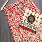 Bagru Kalamkari Flower Jaal Off Red Base Jaal Cream Colour With Black Colour Lakir Border Hand Block Print Saree