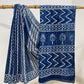 Matki Moti 2 Kaam Lehriya Mud Dabu Base With Indigo Leh With Single Kaam Border Hand Block Print