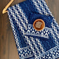 Matki Moti 2 Kaam Lehriya Mud Dabu Base With Indigo Leh With Single Kaam Border Hand Block Print