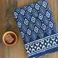 Sakpara 2 Kaam Mud Dabu Indigo Base With Dabu Print With Katli Border Off White Hand Block Dabu Print Saree