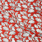 Bagru Kalamkari Red And Grey Flower Jaal Print