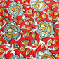 Bagru Small Deepak Print  3 Kaam Butta   Base Black Deepak Off White And Red Colour Hand Block Print Fabric
