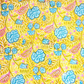Rapid Yellow And Sky Blue Floral Kalamkari Jaal Print