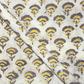 Ajrak Kashish Mustrad Yellow Jaal Butti  With Brown Butti