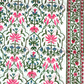 Mughal Pink And Parrot Green Floral Jaal Print