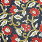 Floral Rose Bagru Kalamkari Jaal Base Red With Rose Yellow And Grey Colour Hand Block Print Fabric