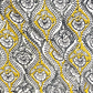 Bagru Kalamkari Yellow And Grey Floral Butti Jaal Print